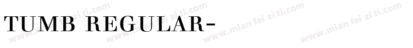 tumb regular字体下载字体转换
